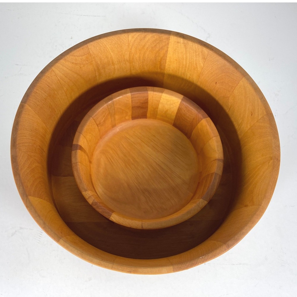 Williams-Sonoma‎ John McLeod Vermont Wood Large and Small Serving Bowl Set USA